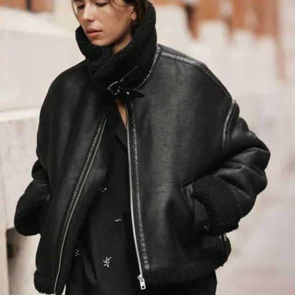 Zw Collection Doubleface Bikerjacke Zara Double Faced Biker Jacke